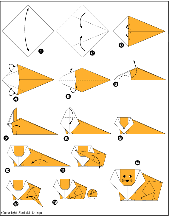 Красивые оригами из бумаги животные
