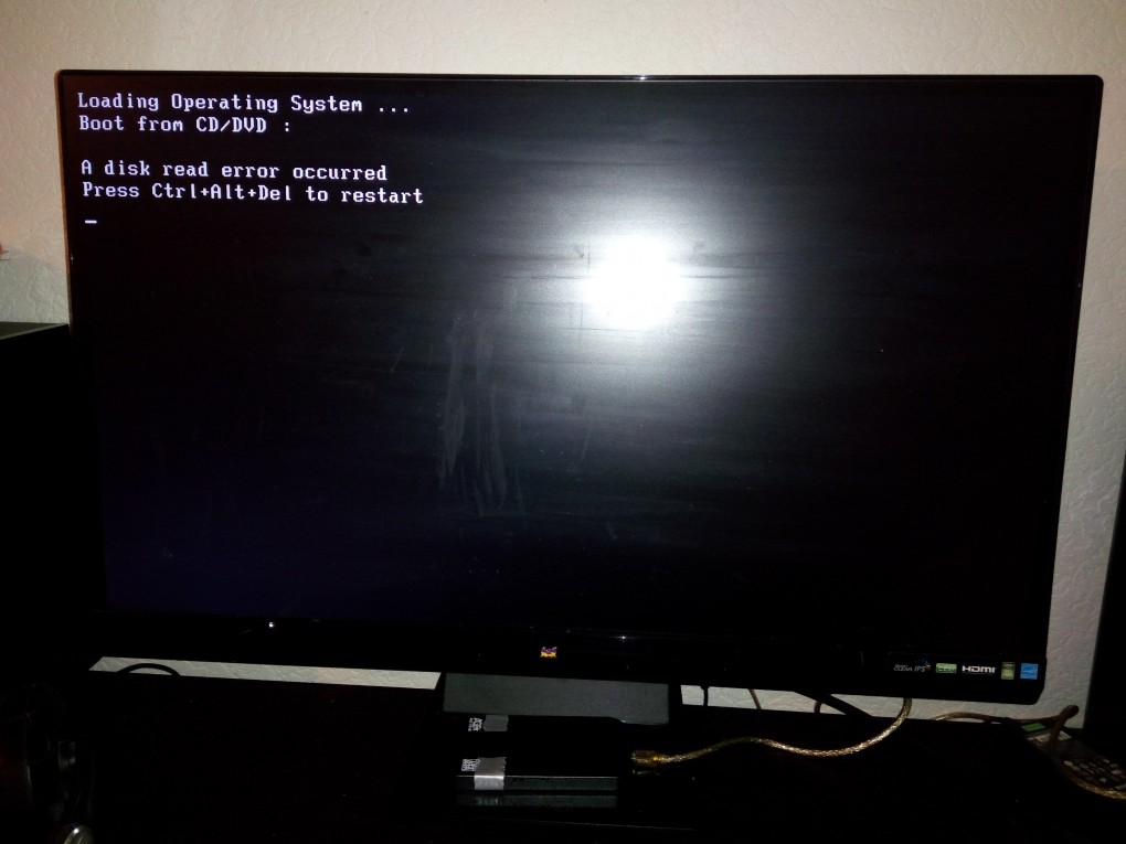 Error loading operating system, что делать?