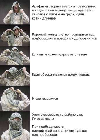 Как завязать арафатку на голове схема Как завязать арафатку на голове схема