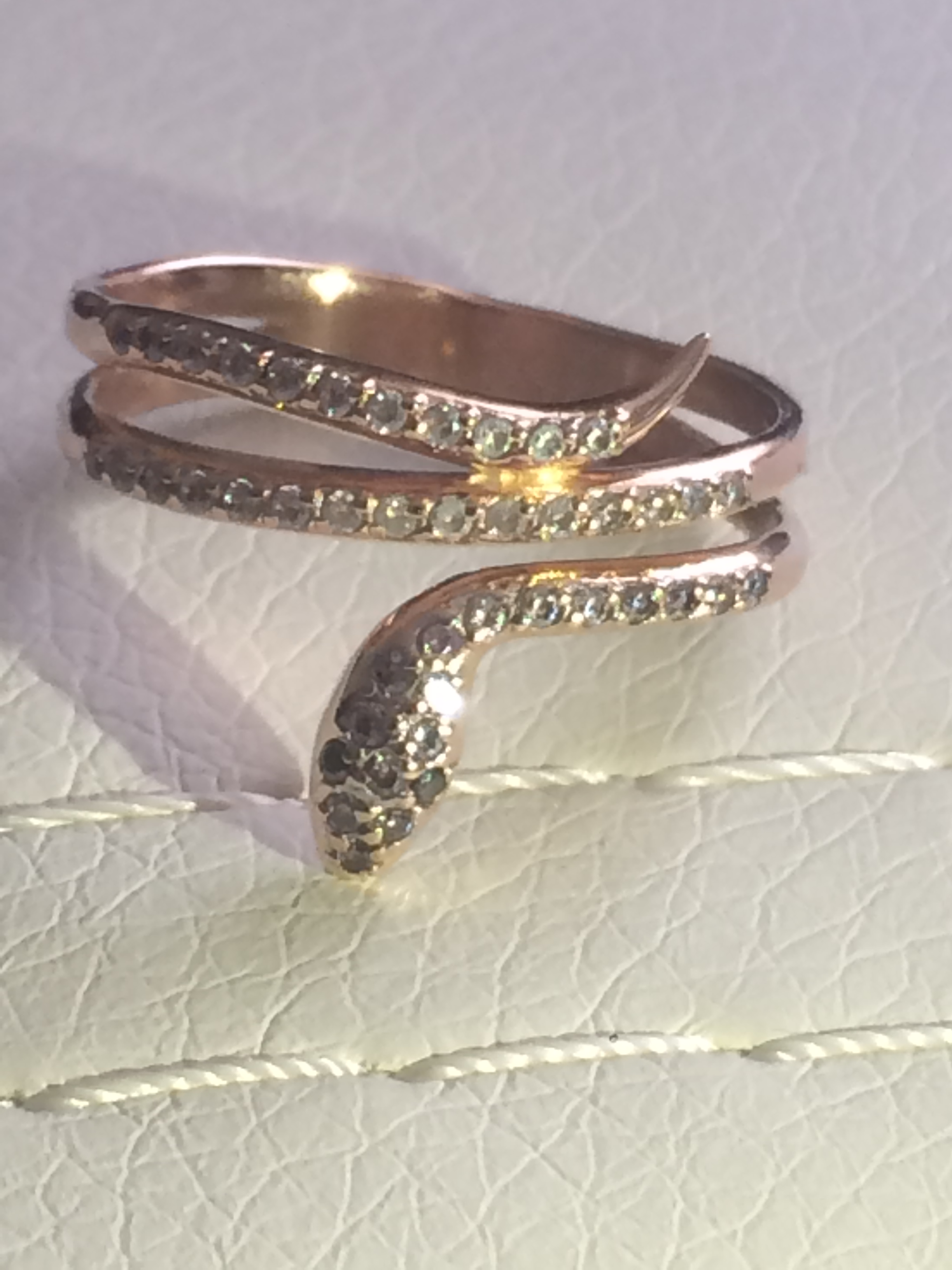 Золотое кольцо змейка Эстет
