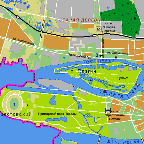 Карта санкт петербурга остров крестовский остров