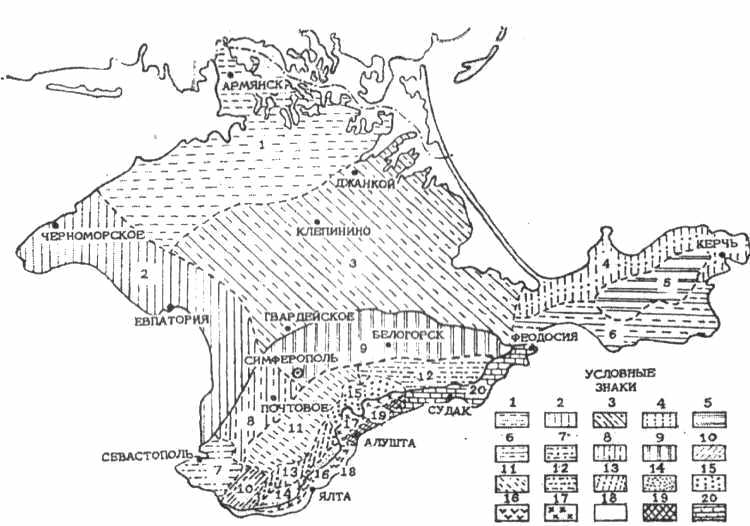 Карта растительности крыма