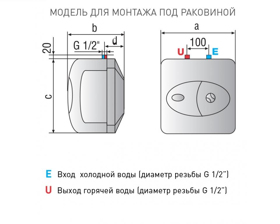 Установка водонагревателя на кухне под мойкой схема