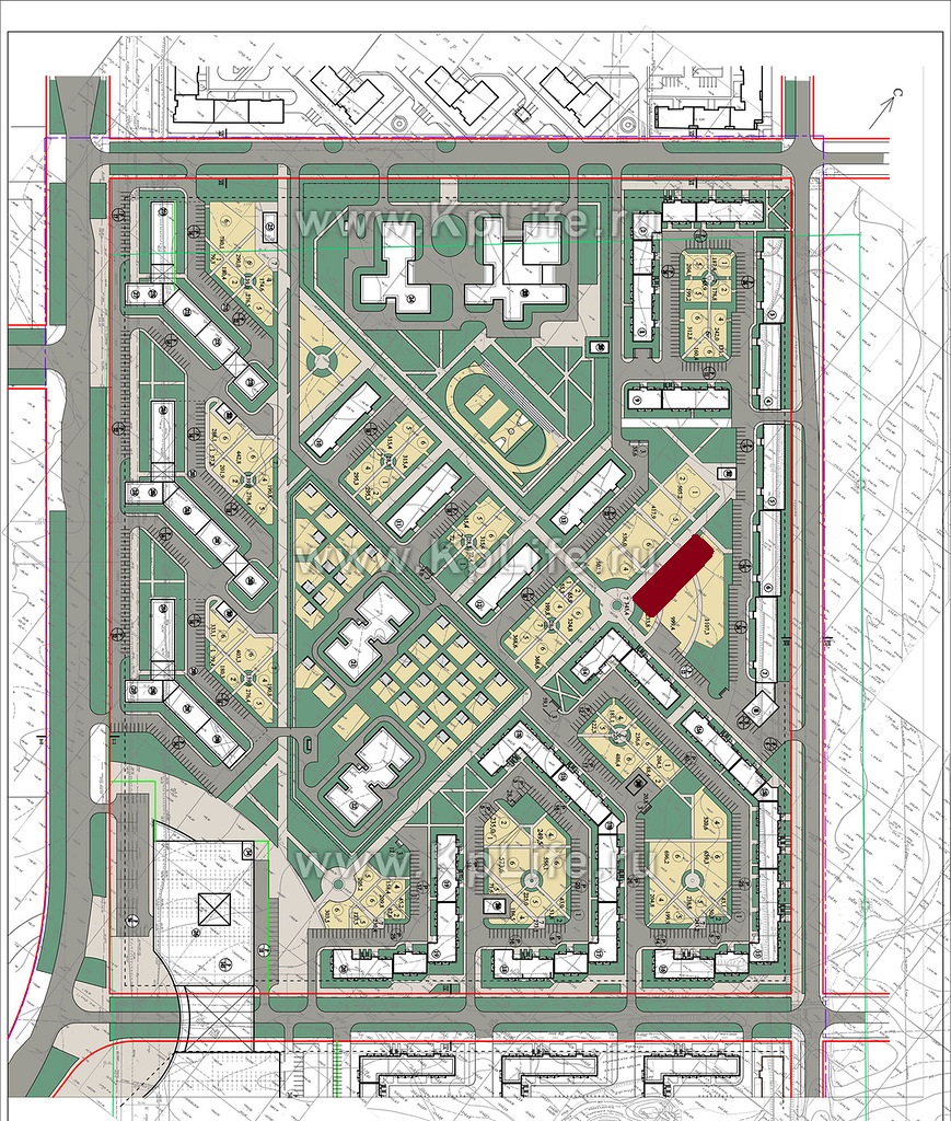 Генплан квартала чертеж