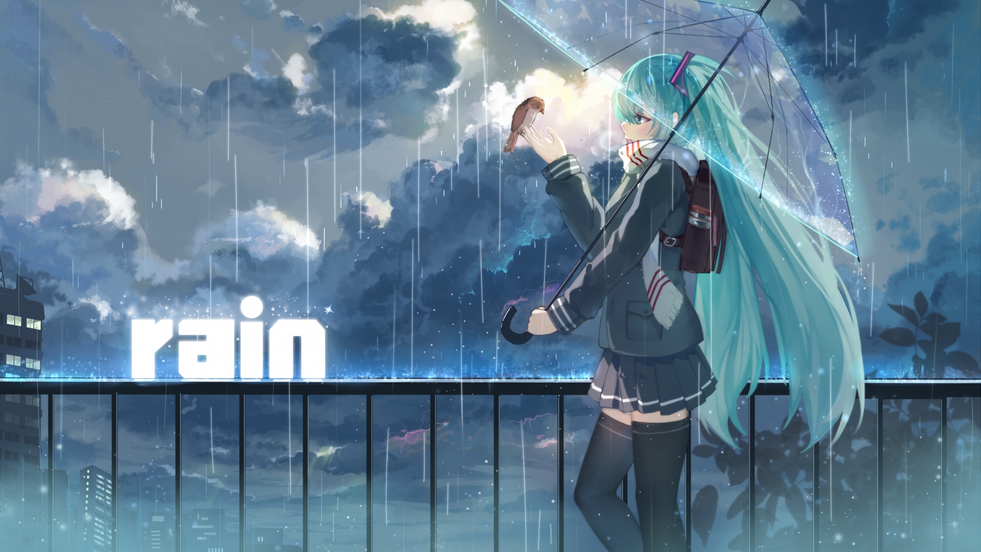 hatsune-miku-sad-umbrella-heavy-rain-overcast.jpg- Viewing image -The Pictu...
