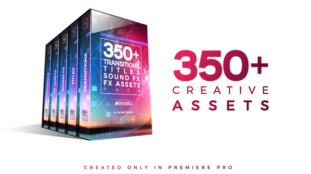 Videohive 350+ Pack: Transitions Titles Sound FX V2 21474240 - Premiere Pro