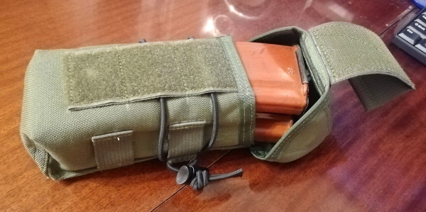 Made this pouch for two AK74 magazines. 