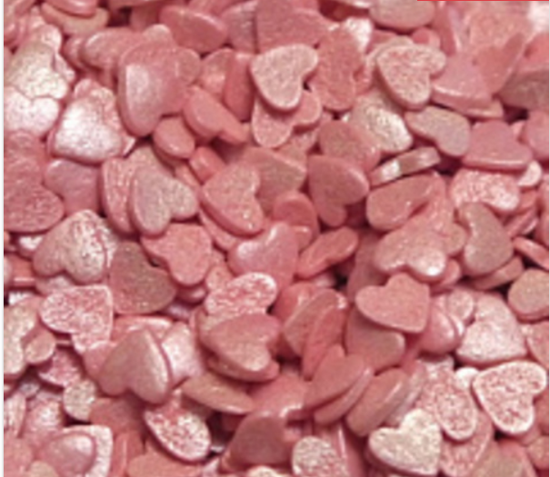 Розовая посыпка. Посыпка "сердечки розовые" перламутровые мини, 50 г. Посыпки "вермишель розовая перламутровая". Розовая посыпка. Сахарные сердечки.