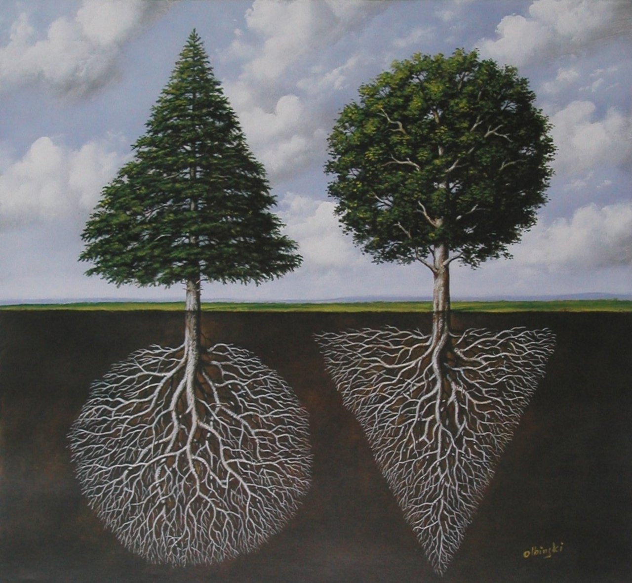 Рафал Олбински картина дерево