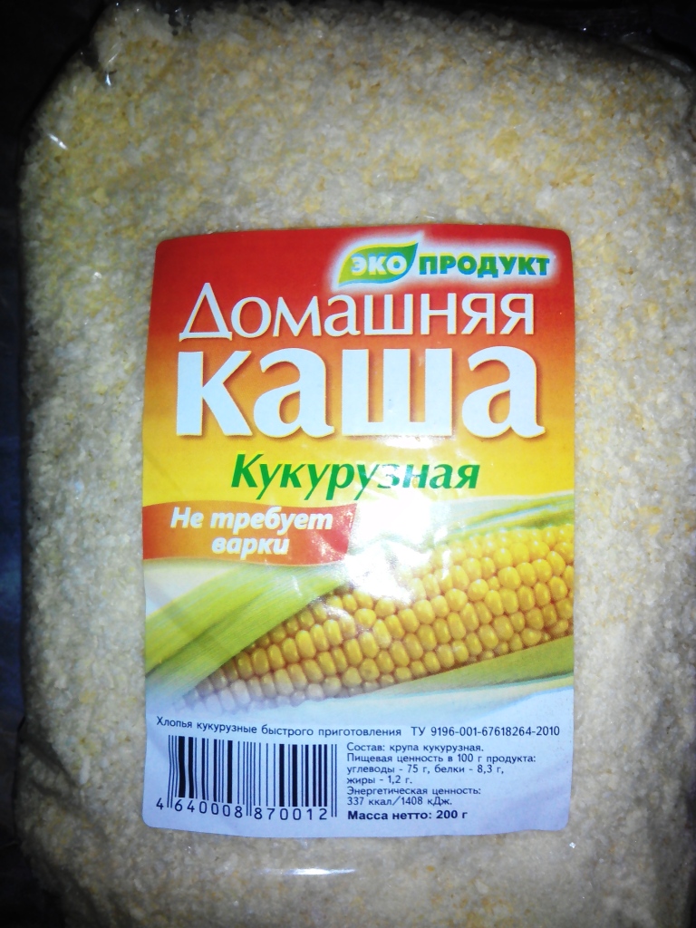 Эко продукты домашняя каша кукурузная