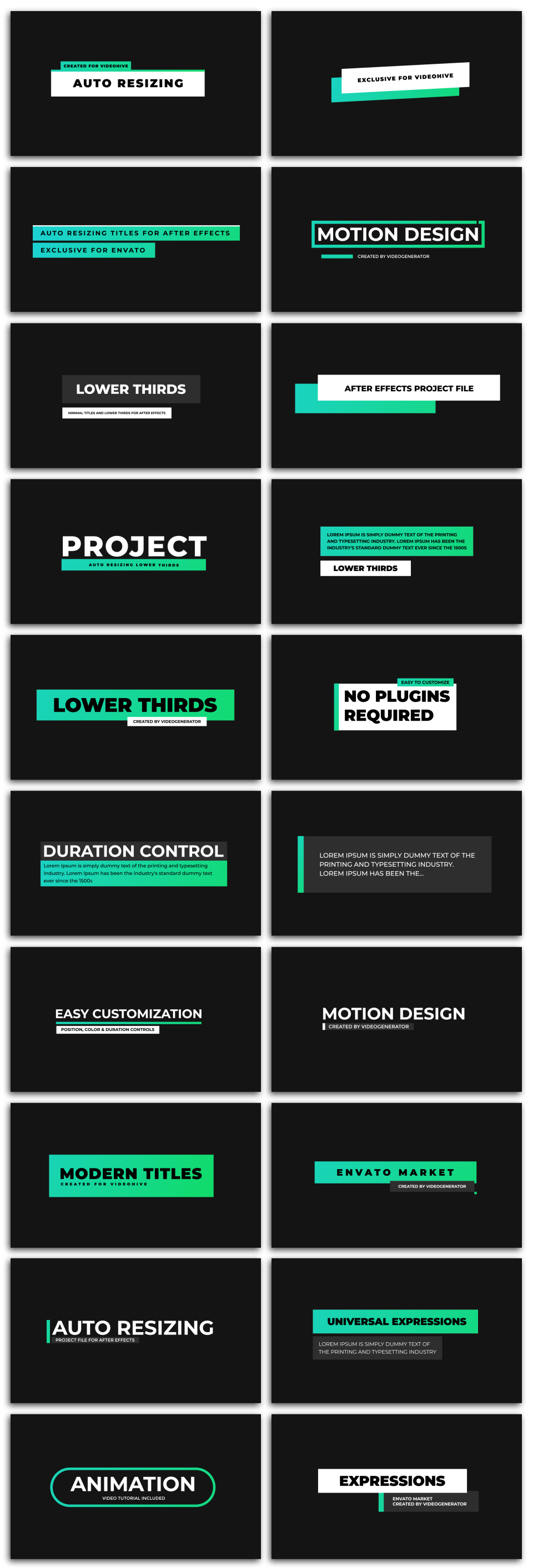 20 Stylish Lower Thirds | Auto Resizing Text - 2