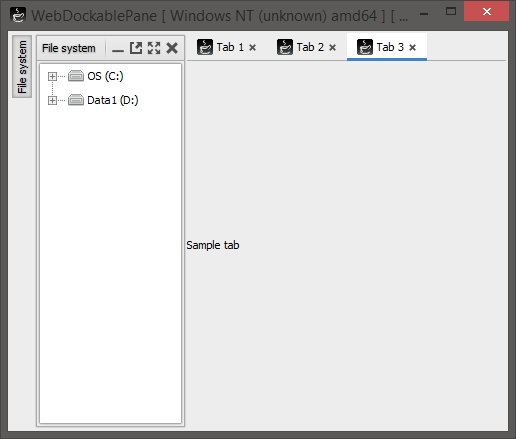 Dockable pane content