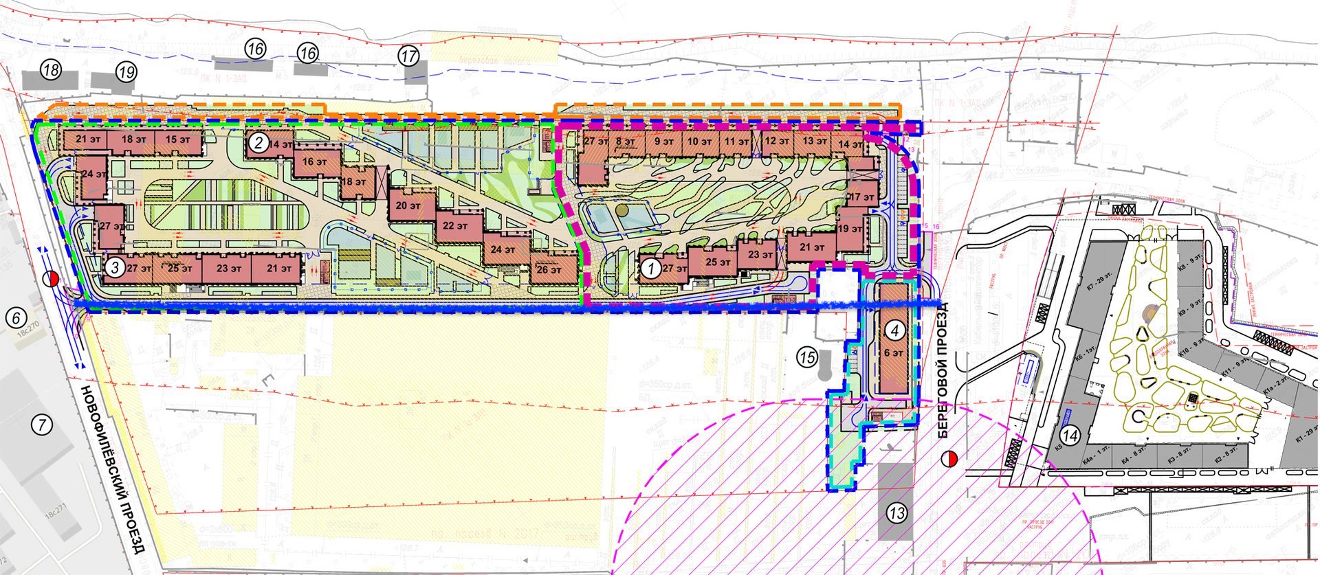План застройки береговой проезд
