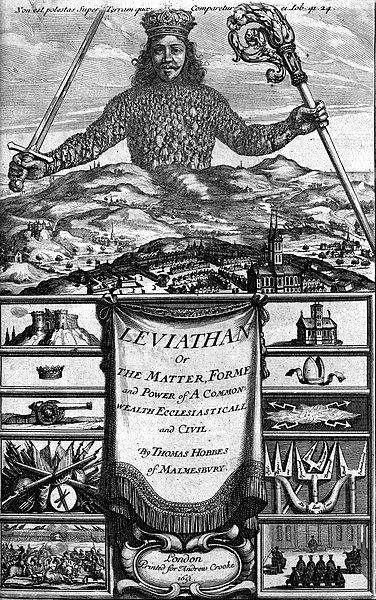 Frontispiece of “Leviathan” (1651) by Thomas Hobbes.