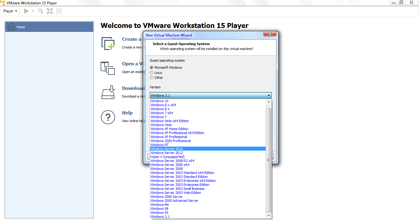 vmware workstation player 15.5.6 download