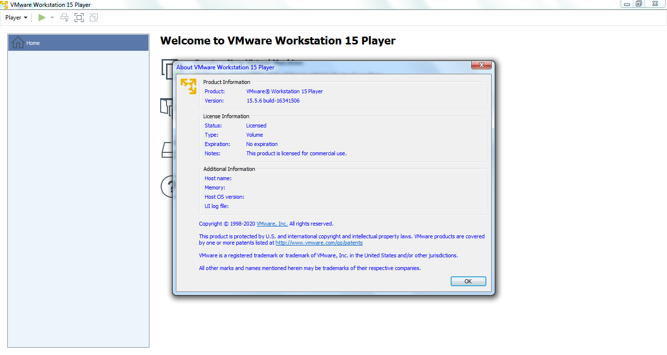 vmware workstation player 15.5.6 download