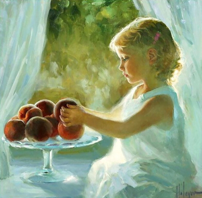 Девочка и крыжовник картина